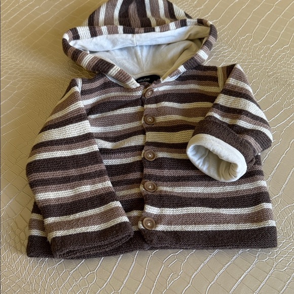 Baby Gap Striped Hooded Lined Baby Cardigan - Picture 8 of 9